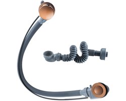 Fortifura Calvi Badafvoercombinatie - draaibediening - verlengd - geborsteld koper