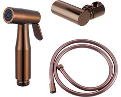 Fortifura Calvi Bidetset - handdouche - slang 150cm - houder - Geborsteld koper PVD (Koper)