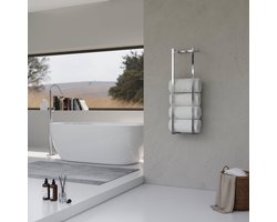 Fortifura Calvi Handdoekrek - 95x25x20cm - Chroom