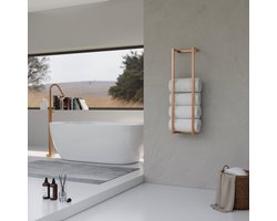 Fortifura Calvi handdoekrek - 95x25x20cm - Geborsteld koper PVD (Koper)