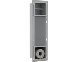 Fortifura Calvi Inbouw Reserve- en toiletrolhouder - Geborsteld RVS PVD (RVS)