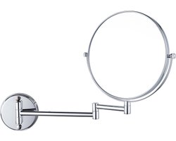Fortifura Calvi make-up spiegel - 20cm - 1x en 3x vergrotend - rond - chroom