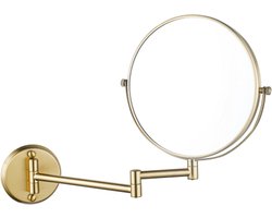 Fortifura Calvi make-up spiegel - 20cm - rond - PVD - Geborsteld Messing PVD (Goud)