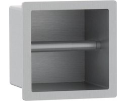 Fortifura Calvi Toiletrolhouder - inbouw - 17.3x17.3x15.3cm - Geborsteld RVS PVD (RVS)