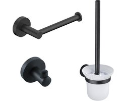Fortifura Calvi Toiletset 3-delig mat zwart