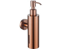 Fortifura Calvi zeepdispenser - wand - rond - Geborsteld koper PVD (Koper)