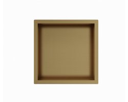 Fortifura Galeria Inbouwnis - 30x30x7cm - PVD - geborsteld messing (goud)