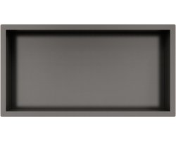 Fortifura Galeria Inbouwnis - 30x60x10cm - Geborsteld Gunmetal PVD