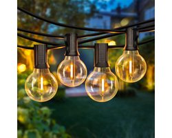 Foryouliving Lichtsnoer 10 Meter voor Buiten - 25 LED Filament Bollen - Koppelbaar Lichtslinger - Tuinverlichting & Sfeerverlichting - Feestverlichting