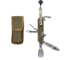 Fosco bestekset opvouwbaar+lampjes groen