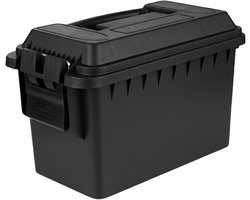 Fosco industries outdoor/tuin opberg box - waterdicht - zwart - 14 liter- 36 x 19 x 22 cm - kunststof