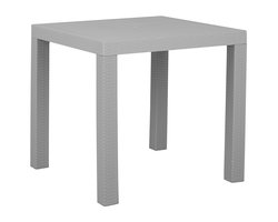 FOSSANO - Tuintafel - Lichtgrijs - 80 x 80 cm - Synthetisch materiaal