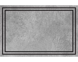 FOTAPIJT - Grijze Badmat - Bedrukte deurmat - Vloerkleed - Binnen - Termo Antislip - Wasbaar - 50x75 cm - 8 mm - Polyester