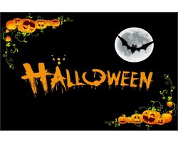 FOTAPIJT - Halloween Donker - Bedrukte Deurmat - Vloerkleed - Deurmat voor Binnen en Buiten - Termo Antislip - 50x75 cm - 4 mm - Polyester - Kerstcadeau