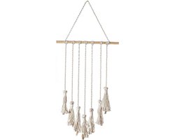 Foto Hanger - Wanddecoratie - Foto's Tonen - Met 20 Clips - Katoen - Naturel