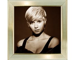 Foto Lijst wit goud hout 20x20cm