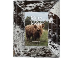 Foto Lijstje Koeienhuid  Zwart En Wit Leer 13x18cm