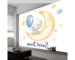 Fotobehang Muurschildering - Wanddecoratie - Ruimte Decoratie - Vliesmateriaal 220 g/m² - 250 x 175 cm - Cartoon Dieren
