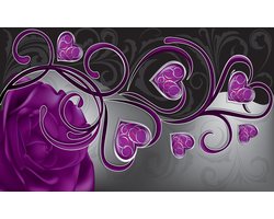 Fotobehang Vlies | Art | Paars | 368x254cm (bxh)