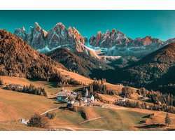 Fotobehang - Vlies Behang - Berglanschap in de Alpen - Landschap - Bergen - 208 x 146 cm