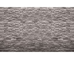 Fotobehang - Vlies Behang - Grijze Sierstenen Muur - Steenstrip - 254 x 184 cm