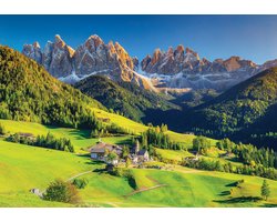 Fotobehang - Vlies Behang - Landschap in de Alpen - Berglandschap - Bergen - 368 x 280 cm