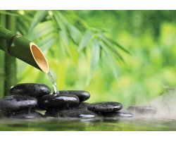 Fotobehang - Vlies Behang - Wellness - Bamboe - Stenen - Spa - Oosters - Zen - 312 x 219 cm