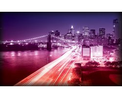 Fotobehang Vlies | New York | Paars | 368x254cm (bxh)