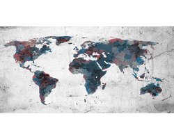 Fotobehang XXL - World map on the wall.