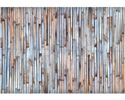 Fotobehangkoning - Behang - Vliesbehang - Fotobehang Bamboe Muur - Asian History - 150 x 105 cm