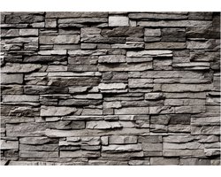 Fotobehangkoning - Behang - Vliesbehang - Fotobehang - Granite Bastion Stenen - 300 x 210 cm