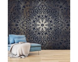 Fotobehangkoning - Behang - Vliesbehang - Fotobehang - Iron Flowers -Abtract & Kunst - Mandala - 150 x 105 cm