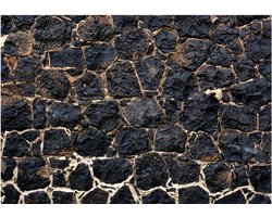Fotobehangkoning - Behang - Vliesbehang - Fotobehang Stenen Muur - Stony Twilight - 200 x 140 cm