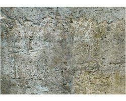 Fotobehangkoning - Behang - Vliesbehang - Fotobehang - Stony Barriere - Industreel - Oude Betonnen Muur - 300 x 210 cm