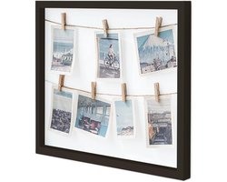 Fotocollage lijst met klemmen voor meerdere foto's ophangen