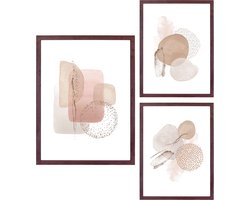 Fotoframeset - Set van 3 - Donkerbruin - House Nordic - Fotokaders - Bruin - MDF