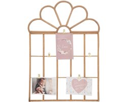 Fotohouder Rotan - Kinderkamer Decoratie - Muur Decoratie - Met Clips - 40x57 cm