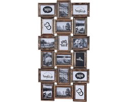 Fotolijst 18 Foto's - Fotogalerij Collage - Muur Decoratie - Barokke Stijl - 102 x 53 cm - Zwart Koper