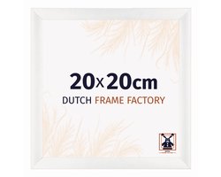 Fotolijst 20x20 cm - MDF - Wit Geveegd - Praag