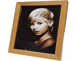 Fotolijst 20x20cm Goud/koper met bolletjes profiel