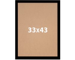 Fotolijst 30x40 cm - Zwart - met plexiglas