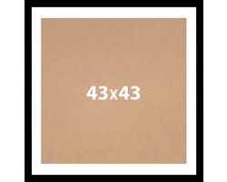 Fotolijst 40x40 cm - met passe partout - met plexiglas