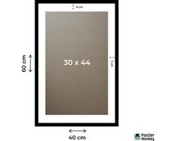 Fotolijst 40x60 cm - met passe partout - met plexiglas