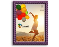 Fotolijst 50x70 cm Paars Bubbel Design - Handgemaakt MDF Houten Frame met Acrylglas