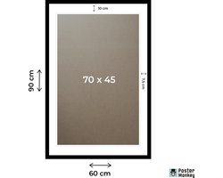Fotolijst 60x90 cm - met passe partout - met plexiglas