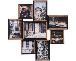 Fotolijst 8 Foto's - Collage Frame - Muurdecoratie - Meerdere Insteekvakken - 48 x 48 cm - Multicolor