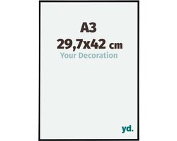 Fotolijst A3 29,7x42 cm - Kunststof - Zwart Mat - Evry