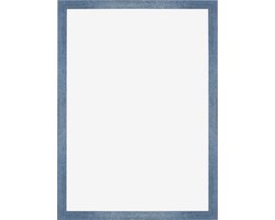 Fotolijst A4 21x29,7 cm - MDF - Helder Blauw Geveegd - Marseille