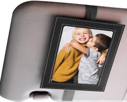 Fotolijst Auto Vizier - Autofotohouder Dashboard - Herinneringen Weergeven - PU Leer Materiaal - 14.7 x 10.9 cm - Zwart