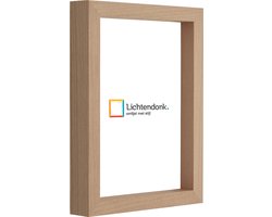 Fotolijst - Beuken - 3 cm hoog profiel - Fotomaat 20x20 - Ontspiegeld ACRYLITE® - Art.nr. 10106411420203